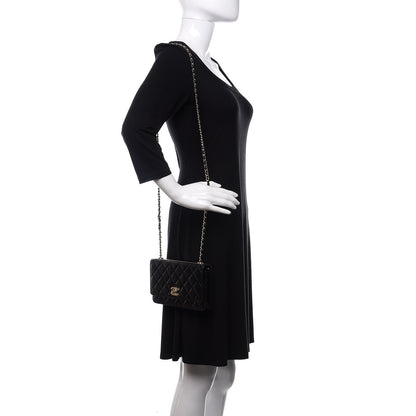 Chanel Lambskin Quilted Trendy CC Wallet On Chain WOC Black 2 of 13