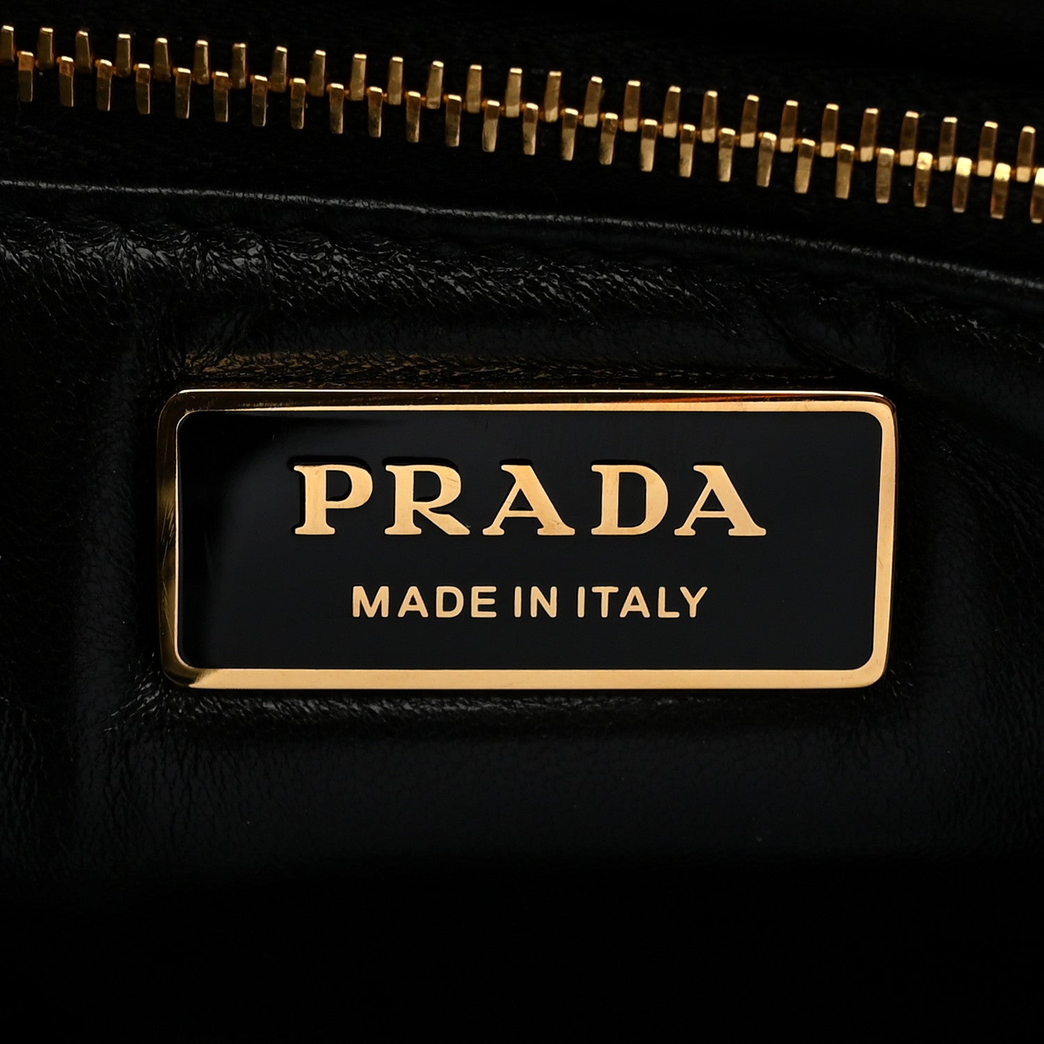Prada Nappa Soft Padded Logo Embossed Triangle Quilted Small Shoulder Bag Black 6 of 11
