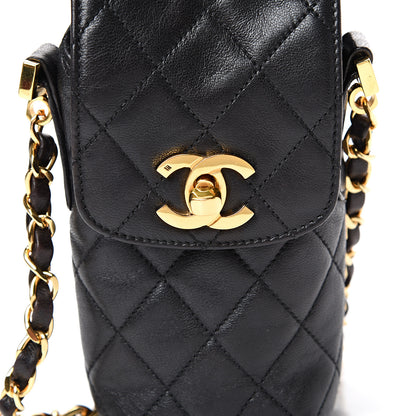 Chanel Lambskin Quilted Phone Holder Black 8 of 11
