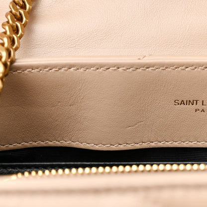 Saint Laurent Calfskin Y Quilted Monogram Small Loulou Chain Satchel Dark Beige 14 of 15