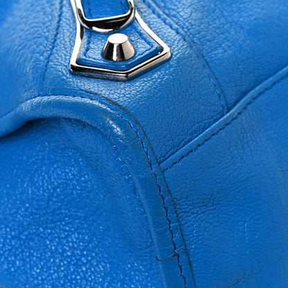 Balenciaga Chevre Silver Metallic Edge Hardware City Bleu Ceylon 8 of 12
