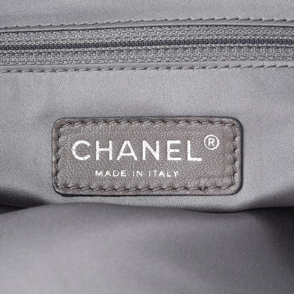 Chanel Vinyl Mohair Trimmed CC Bonbons Tote Silver 6 of 9