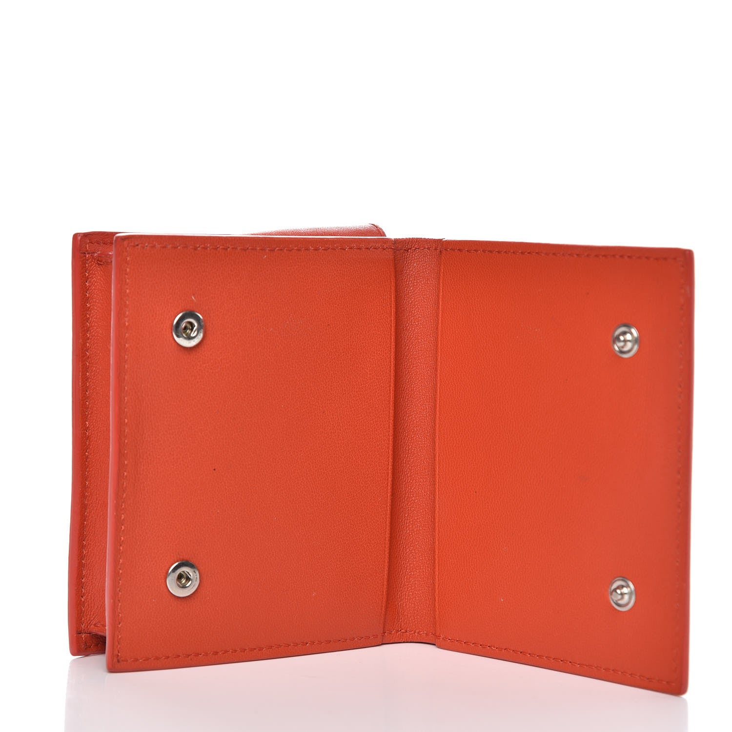 Celine Grained Calfskin Small Wallet Coral 6 of 11