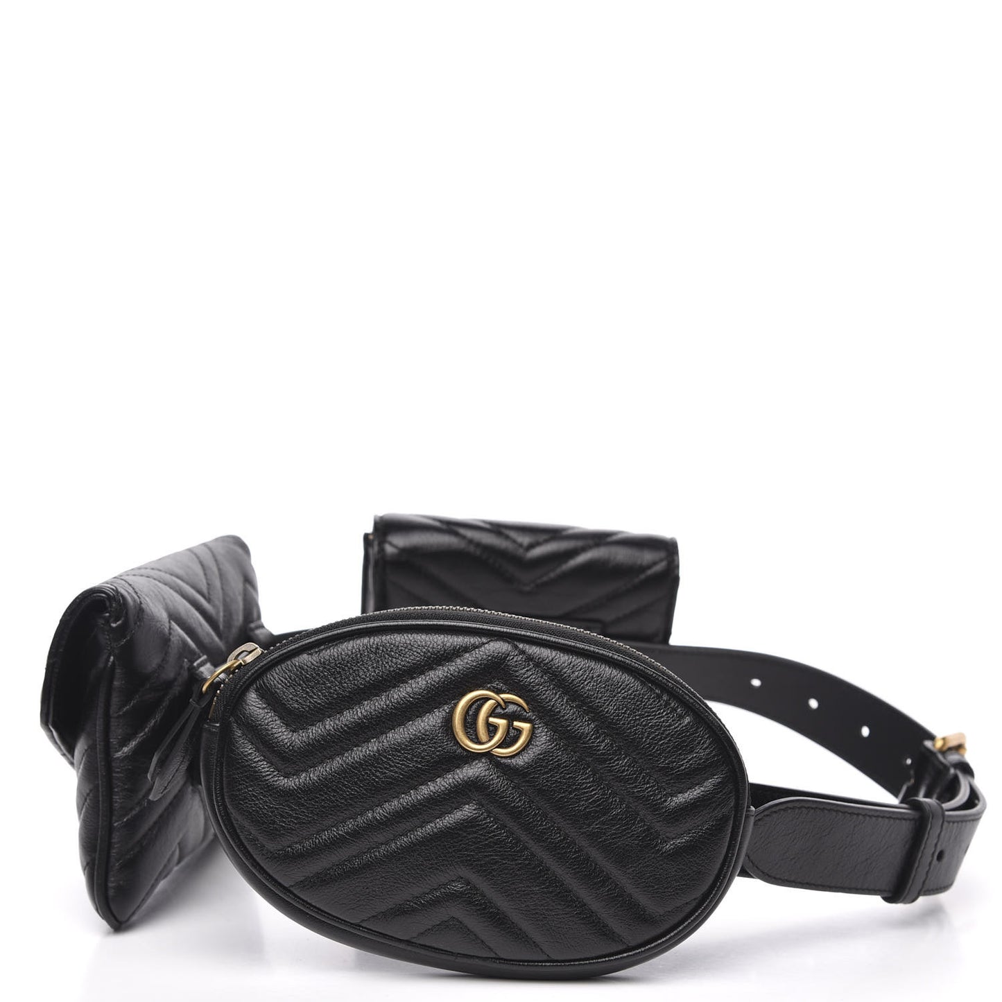 Calfskin Matelasse GG Marmont 2.0 Multi Belt Bag 85 34 Black