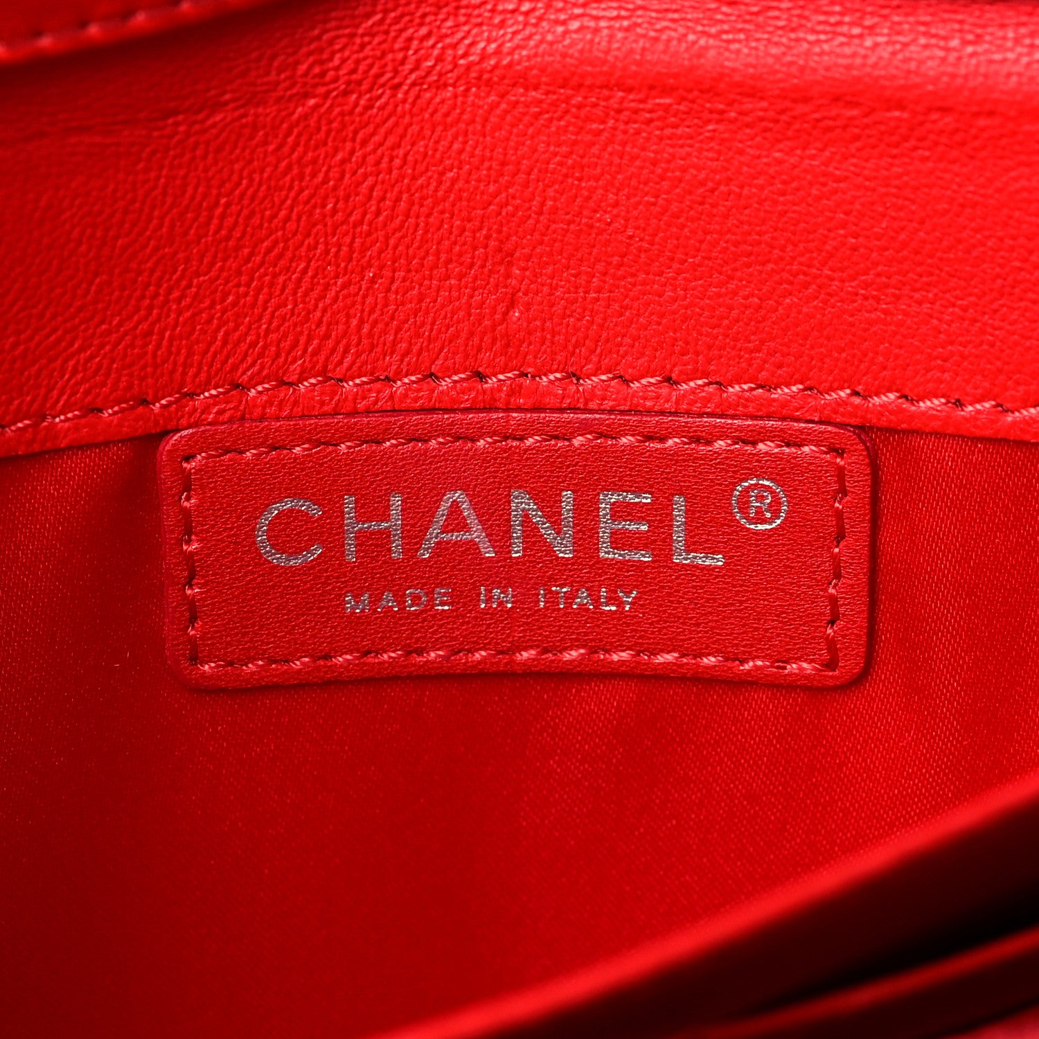 Chanel Lambskin Quilted Chain Clutch Flap Red 6 of 10