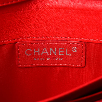 Chanel Lambskin Quilted Chain Clutch Flap Red 6 of 10