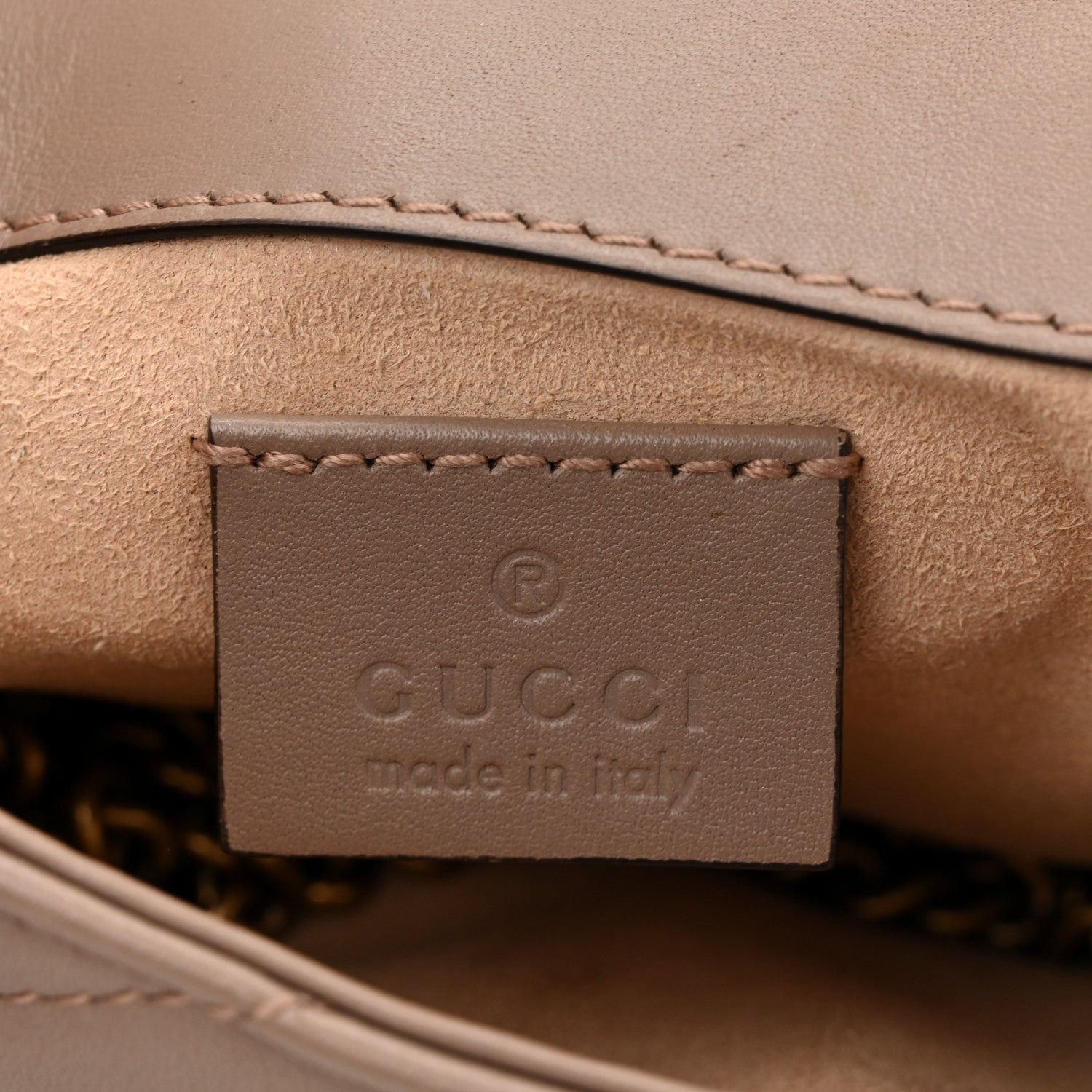 Gucci Calfskin Matelasse Super Mini GG Marmont Shoulder Bag Porcelain Rose 6 of 11
