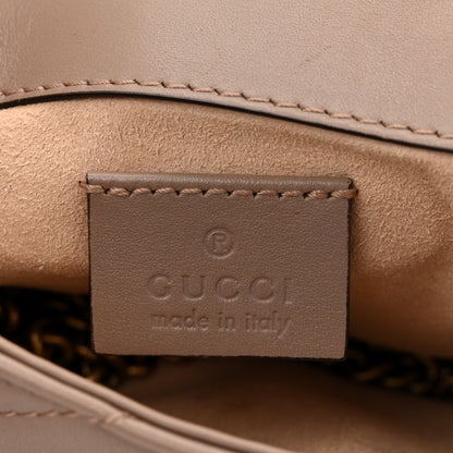 Gucci Calfskin Matelasse Super Mini GG Marmont Shoulder Bag Porcelain Rose 6 of 11