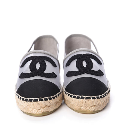 Chanel Mesh Grosgrain CC Espadrilles 36 Grey 2 of 7