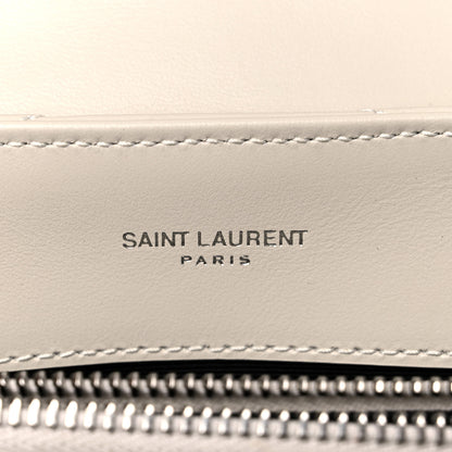 Saint Laurent Calfskin Y Quilted Monogram Small Loulou Chain Satchel Blanc Vintage 6 of 10
