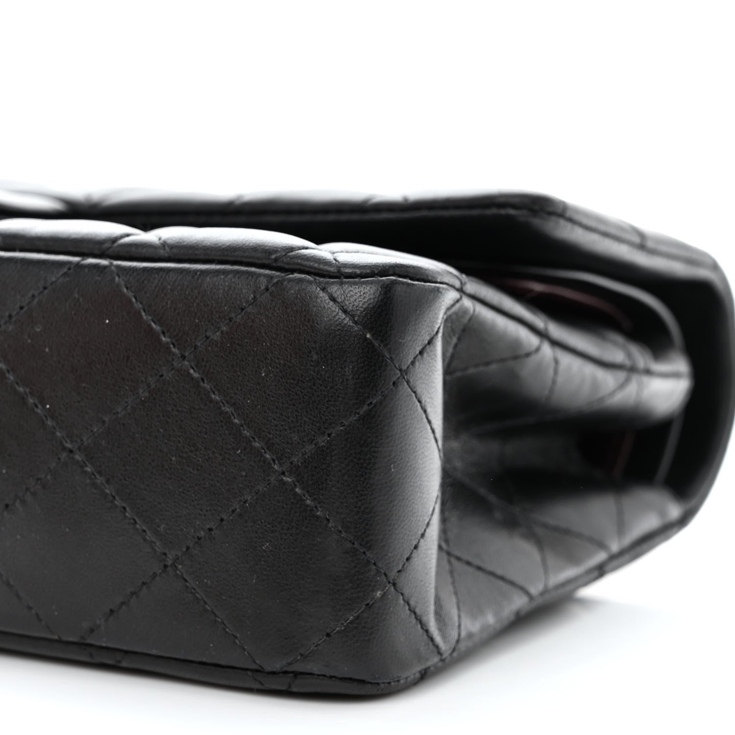 Chanel Lambskin Quilted Medium Double Flap Black 11 of 15