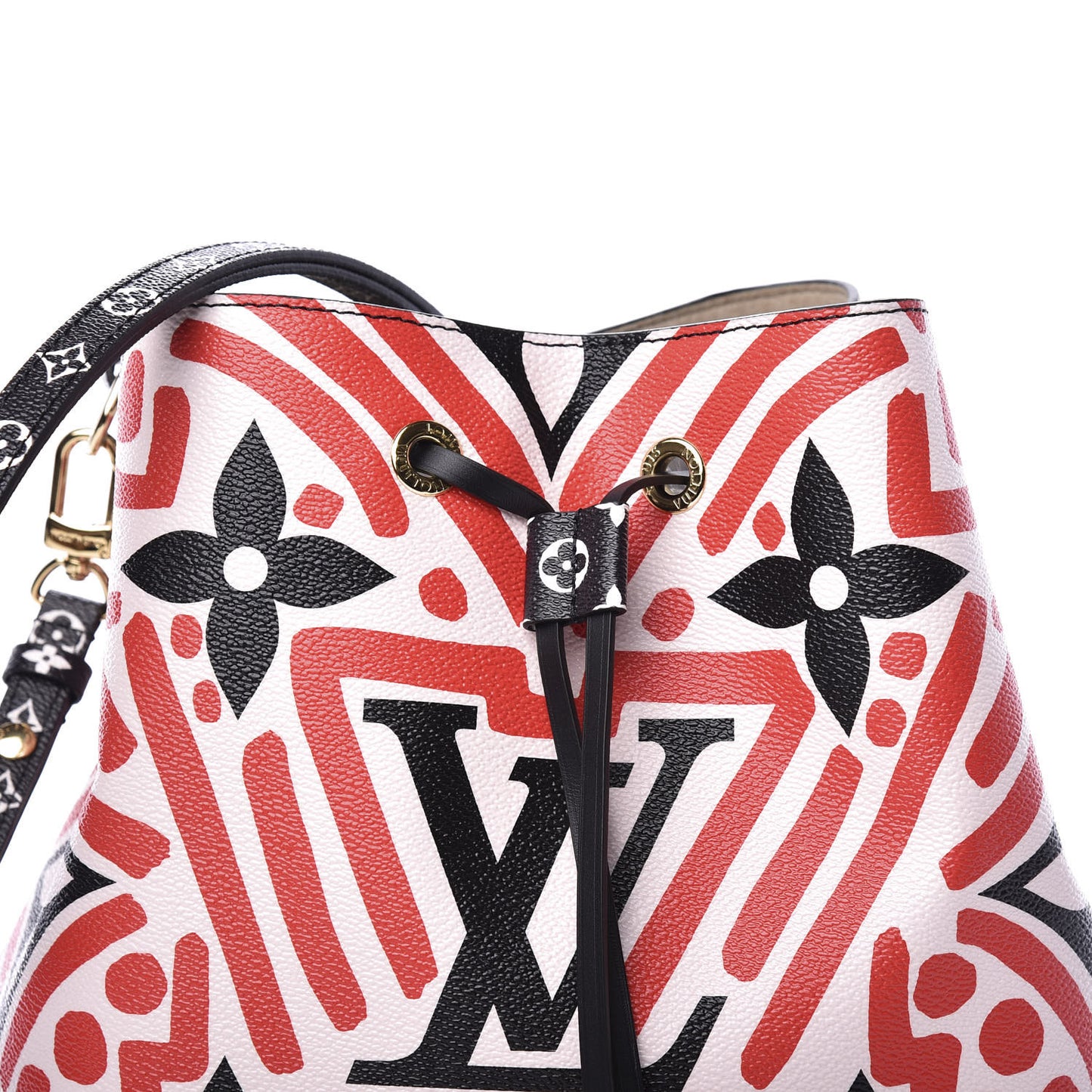 Monogram Giant Crafty NeoNoe MM Creme Rouge Black