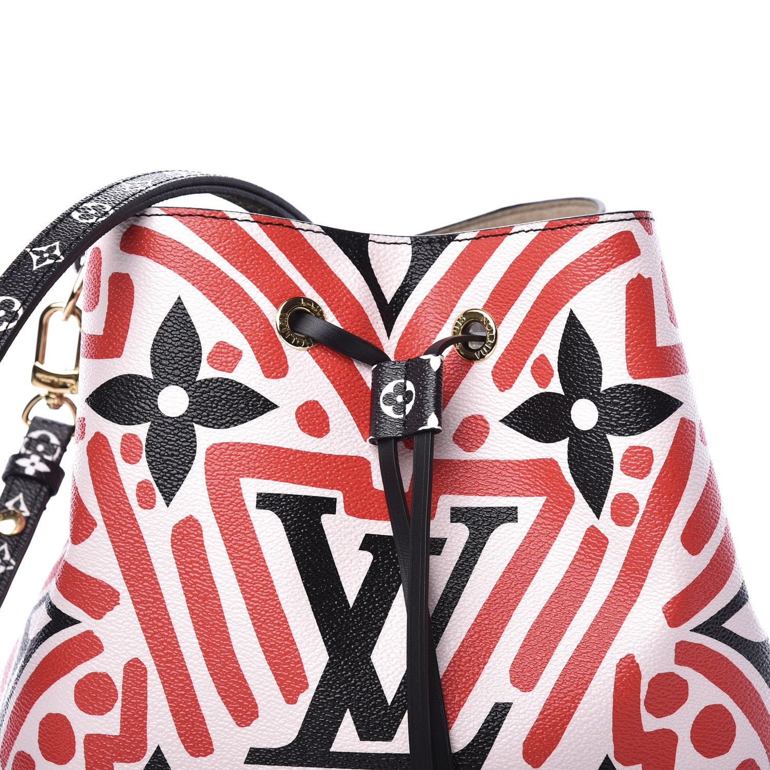 Louis Vuitton Monogram Giant Crafty NeoNoe MM Creme Rouge Black 8 of 8