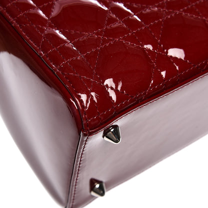 Christian Dior Patent Cannage Medium Lady Dior Red 10 of 10