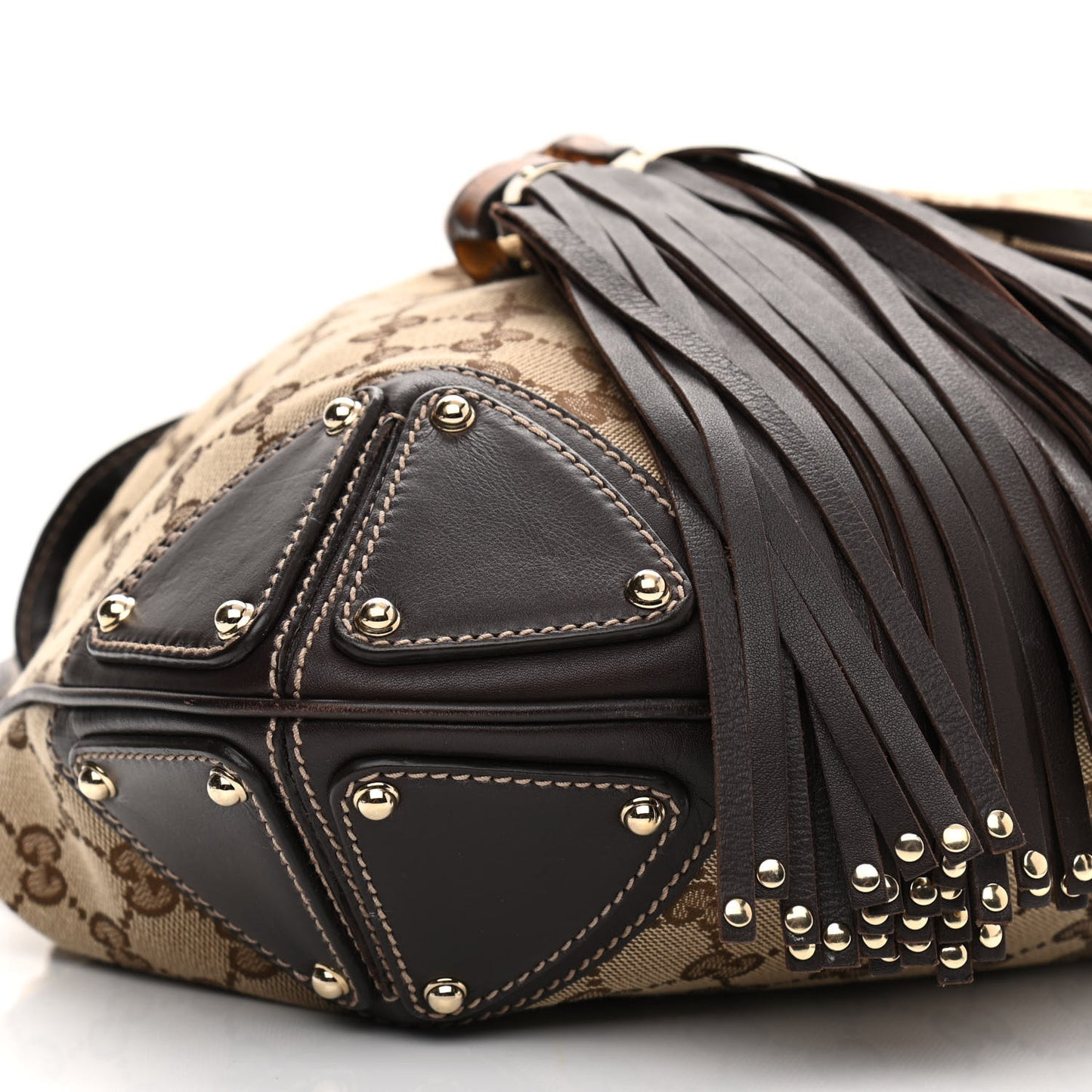 Monogram Medium Indy Top Handle Hobo Dark Brown