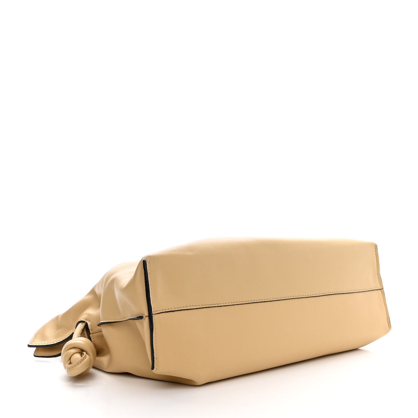 Nappa Flamenco Knot Clutch Dark Butter