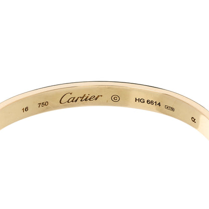 Cartier 18K Yellow Gold LOVE Bracelet 16 6 of 9