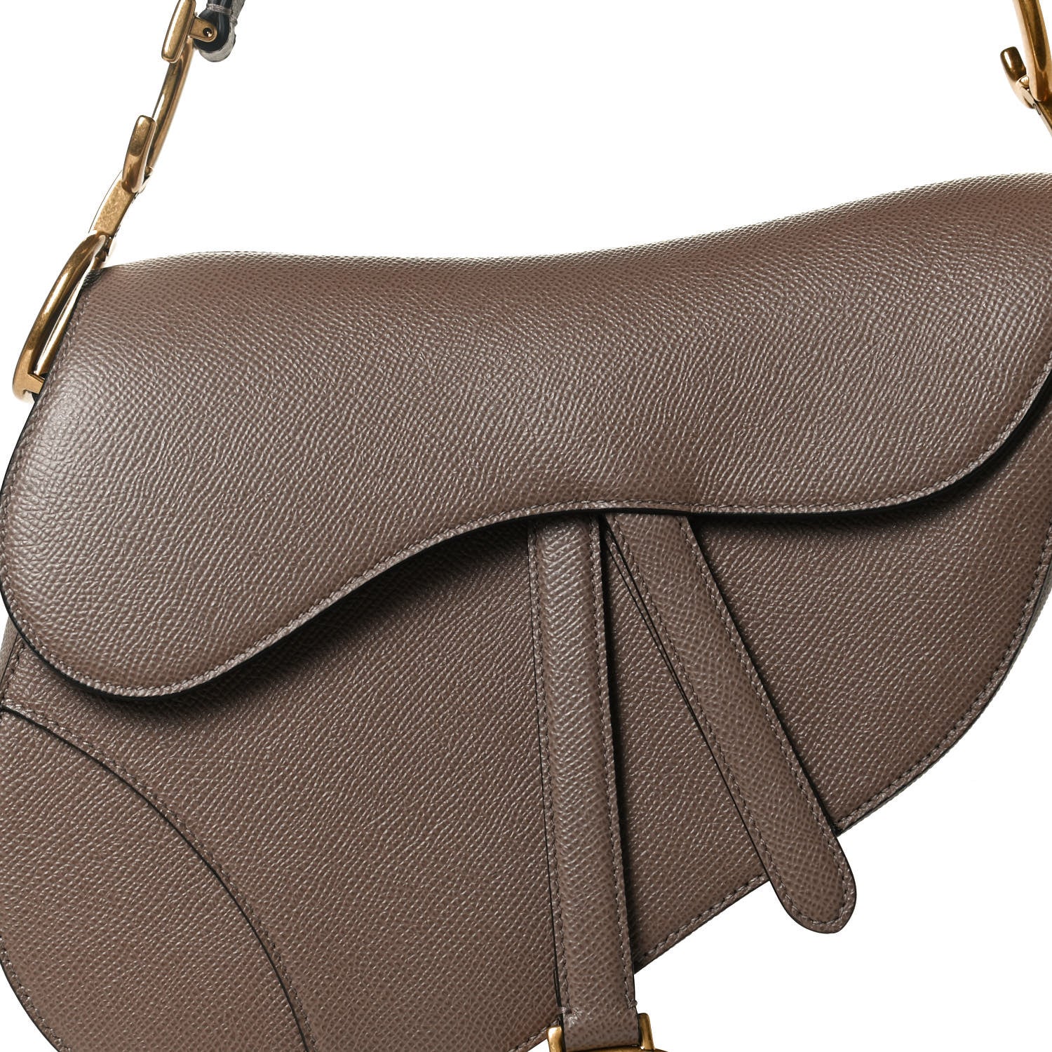 Christian Dior Grained Calfskin Saddle Bag Warm Taupe 8 of 14