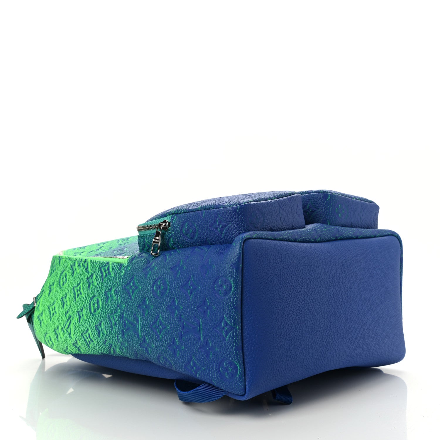 Louis Vuitton Taurillon Illusion Multipockets Backpack Bleu Vert 4 of 8