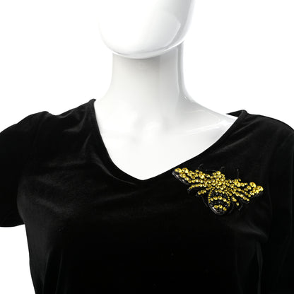 Gucci Metal Crystal Bee Brooch Black Yellow 2 of 4