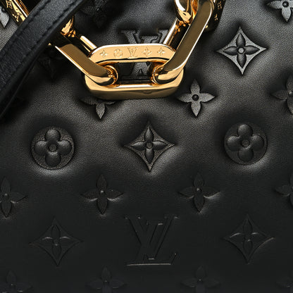 Louis Vuitton Lambskin Embossed Monogram Coussin BB Black 9 of 11