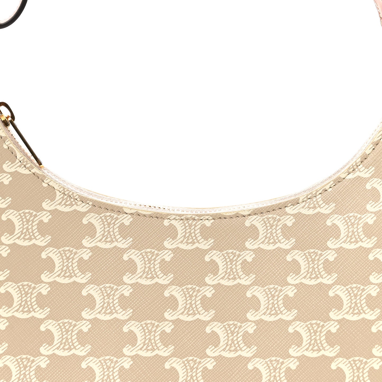 Canvas Calfskin Ava Triomphe Shoulder Bag Grege