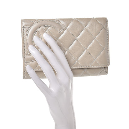 Chanel Calfskin Quilted Cambon Flap Wallet Light Silver 2 of 9