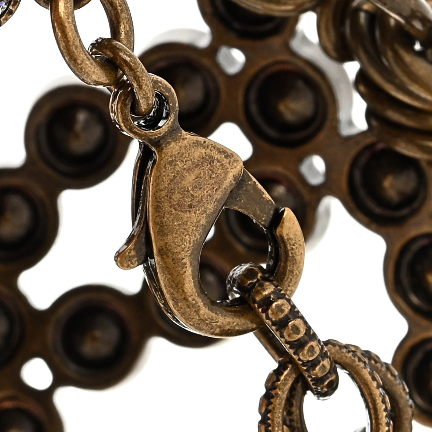 Crystal City of Lights Letter Chain Bracelet Gold