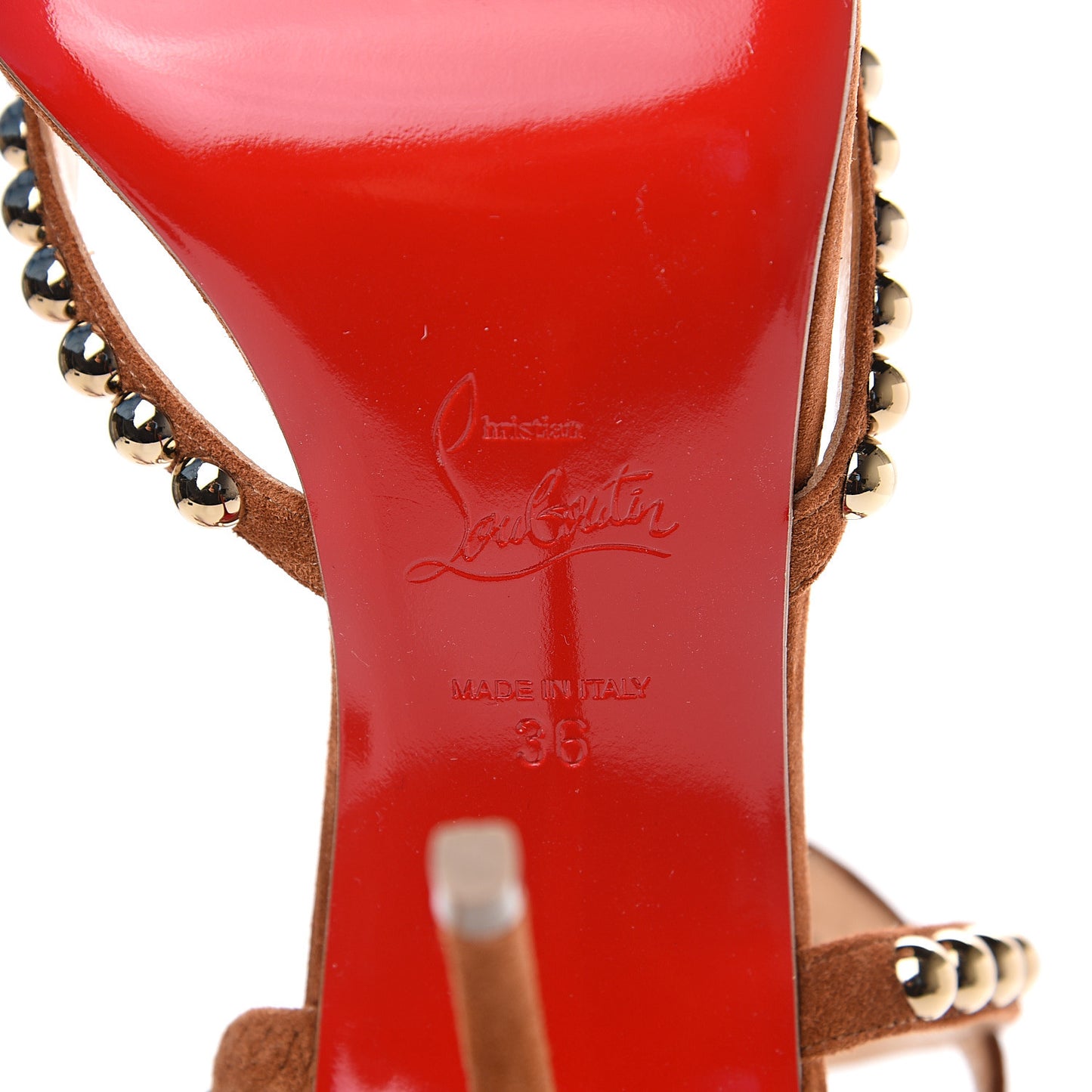 Veau Velours Galeria 100 Studded Pumps 36 Cannelle Bronze