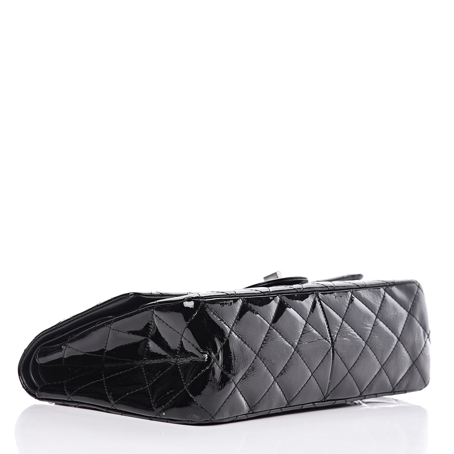 Chanel Distressed Patent Quilted 2.55 Reissue 227 Flap Black 4 of 17