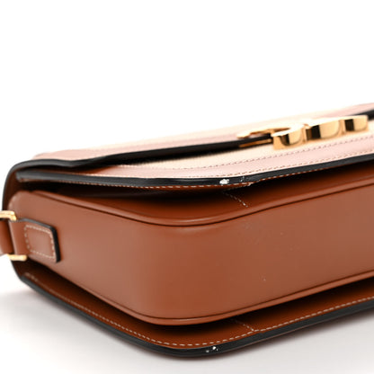 Celine Textile Calfskin Classique Triomphe Bag Natural Tan 9 of 10