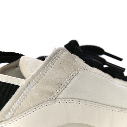 Chanel Velvet Calfskin Mixed Fibers CC Sneakers 40 Ivory Black 15 of 16