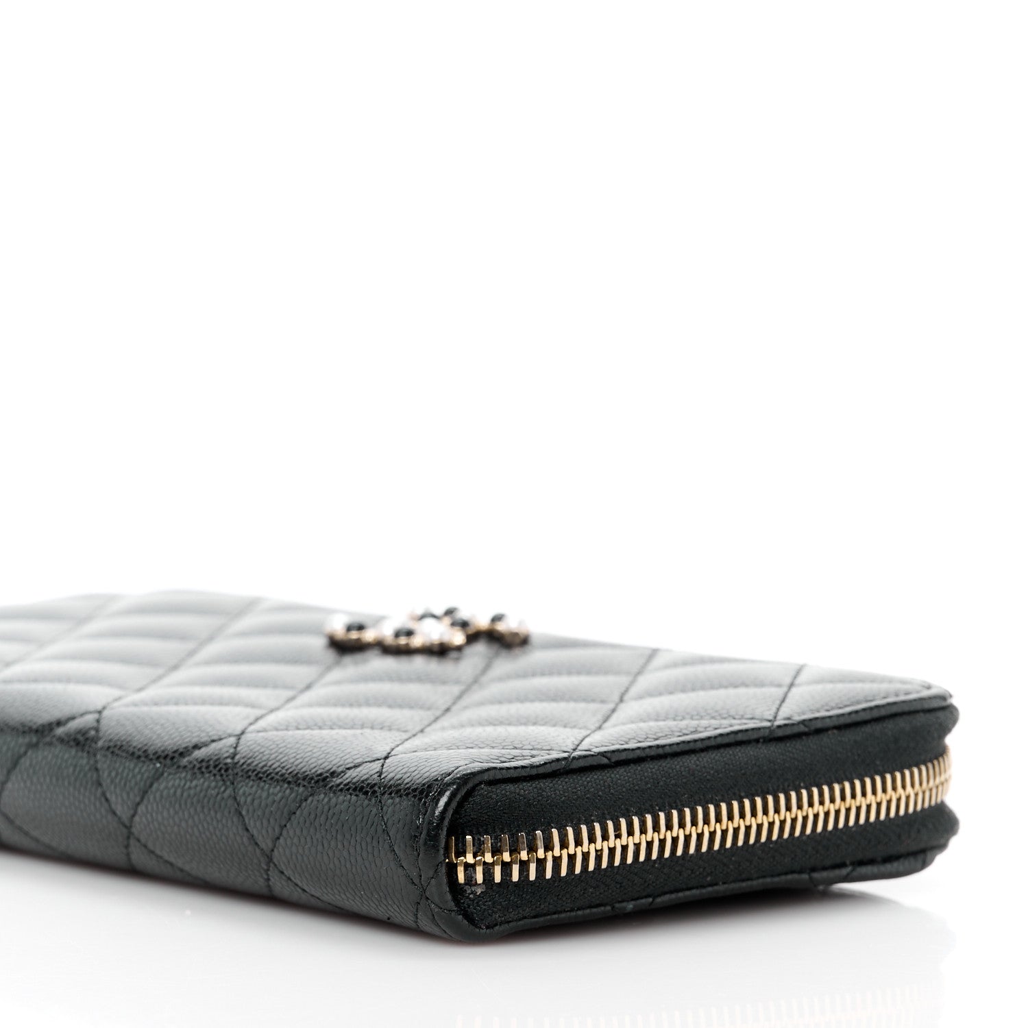 Chanel Caviar Quilted Pearl Coco Candy Large Gusset Zip Black 11 of 13