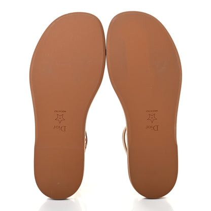 Christian Dior Calfskin Egee Sandals 38 Golden Saddle 6 of 13