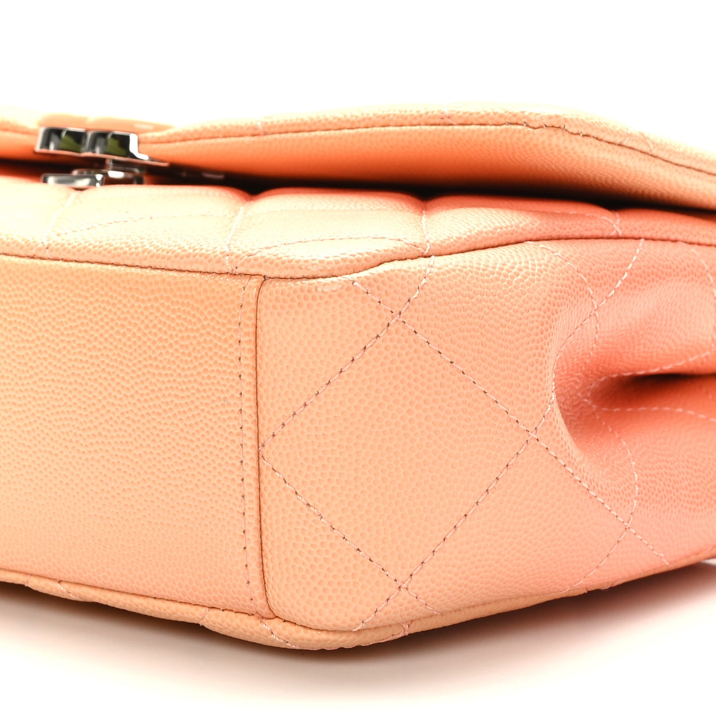 Shaded Caviar Quilted My Everything Flap Orange Light Orange