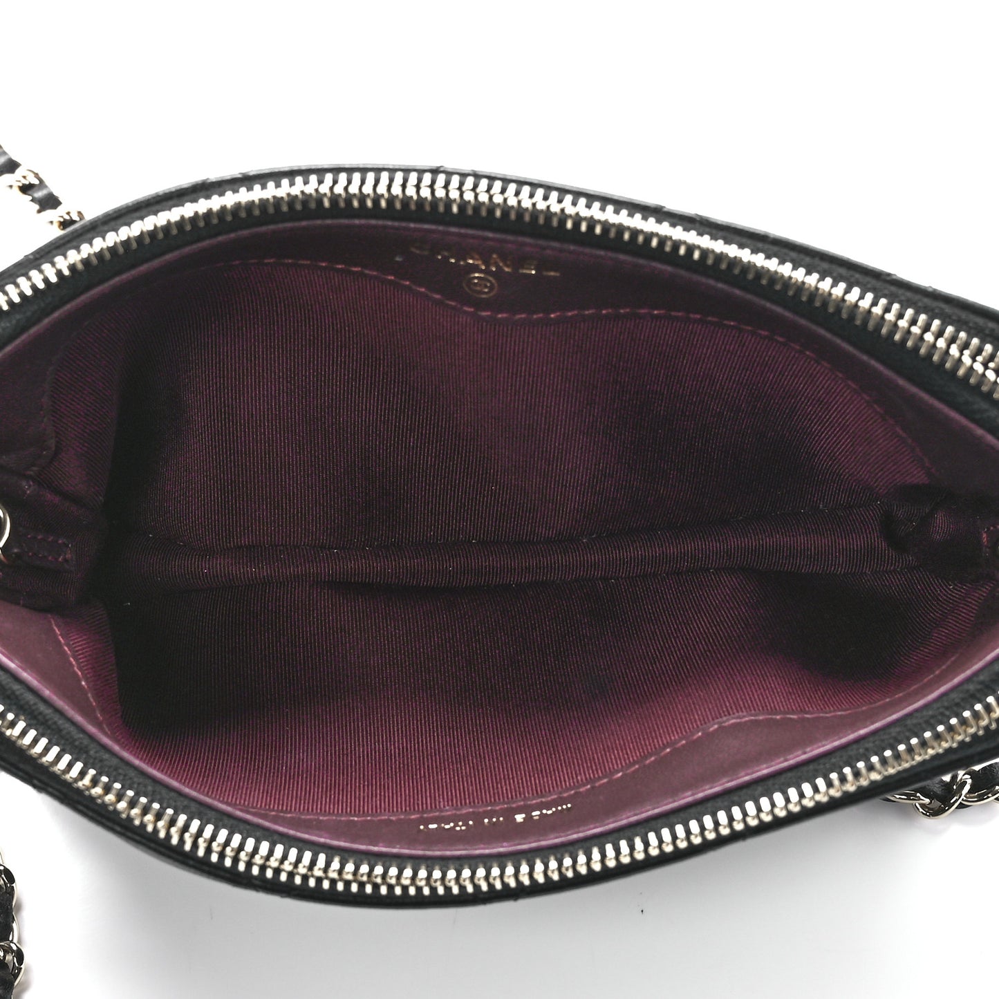 Lambskin Quilted Small Clutch With Chain Black