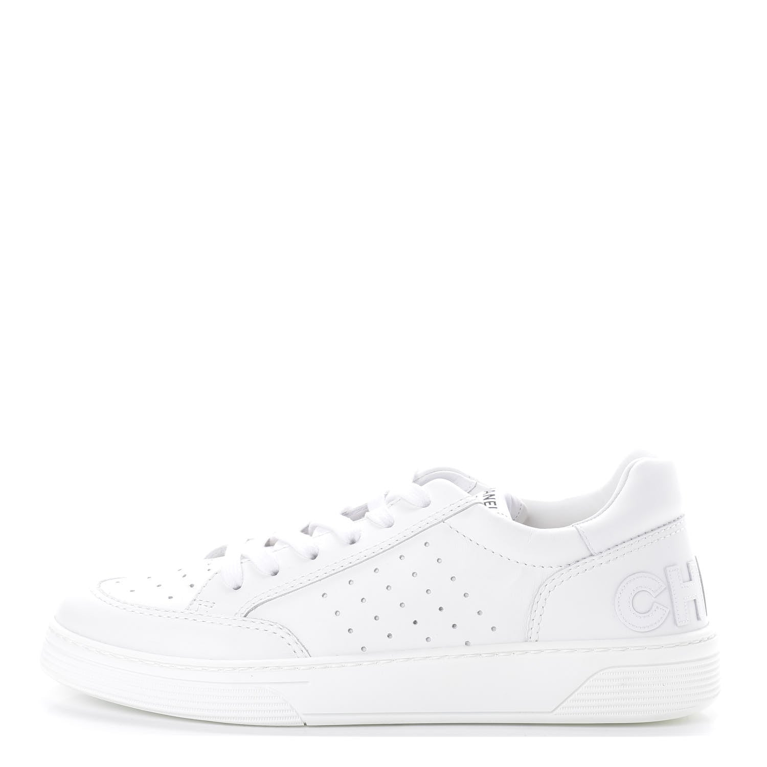 Chanel Calfskin Womens Logo Sneakers 42 White 1 of 7