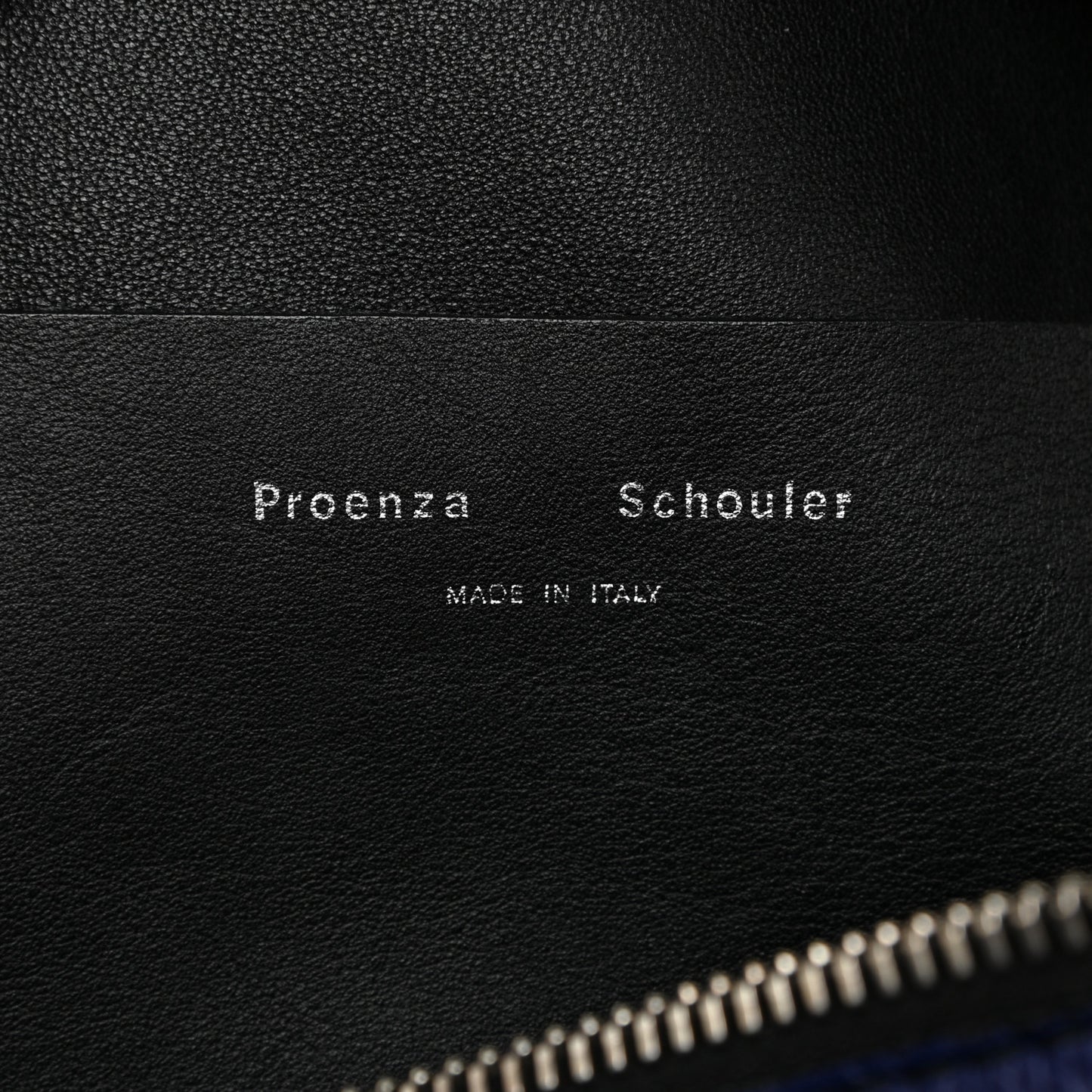 Pebbled Calfskin Medium Zip Hobo Blue
