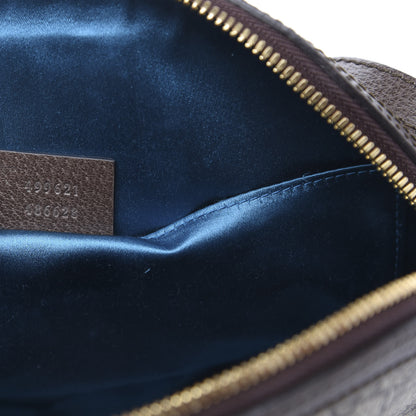 Gucci GG Supreme Monogram Textured Dollar Calfskin Web Small Ophidia Dome Shoulder Bag Beige Ebony New Acero 7 of 10