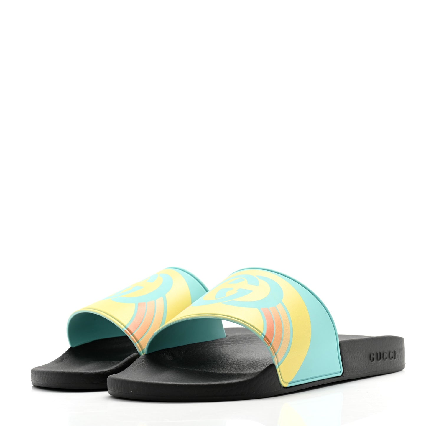 Rubber GG Rainbow Mens Pursuit Pool Slide Sandals 8 Aquamarine