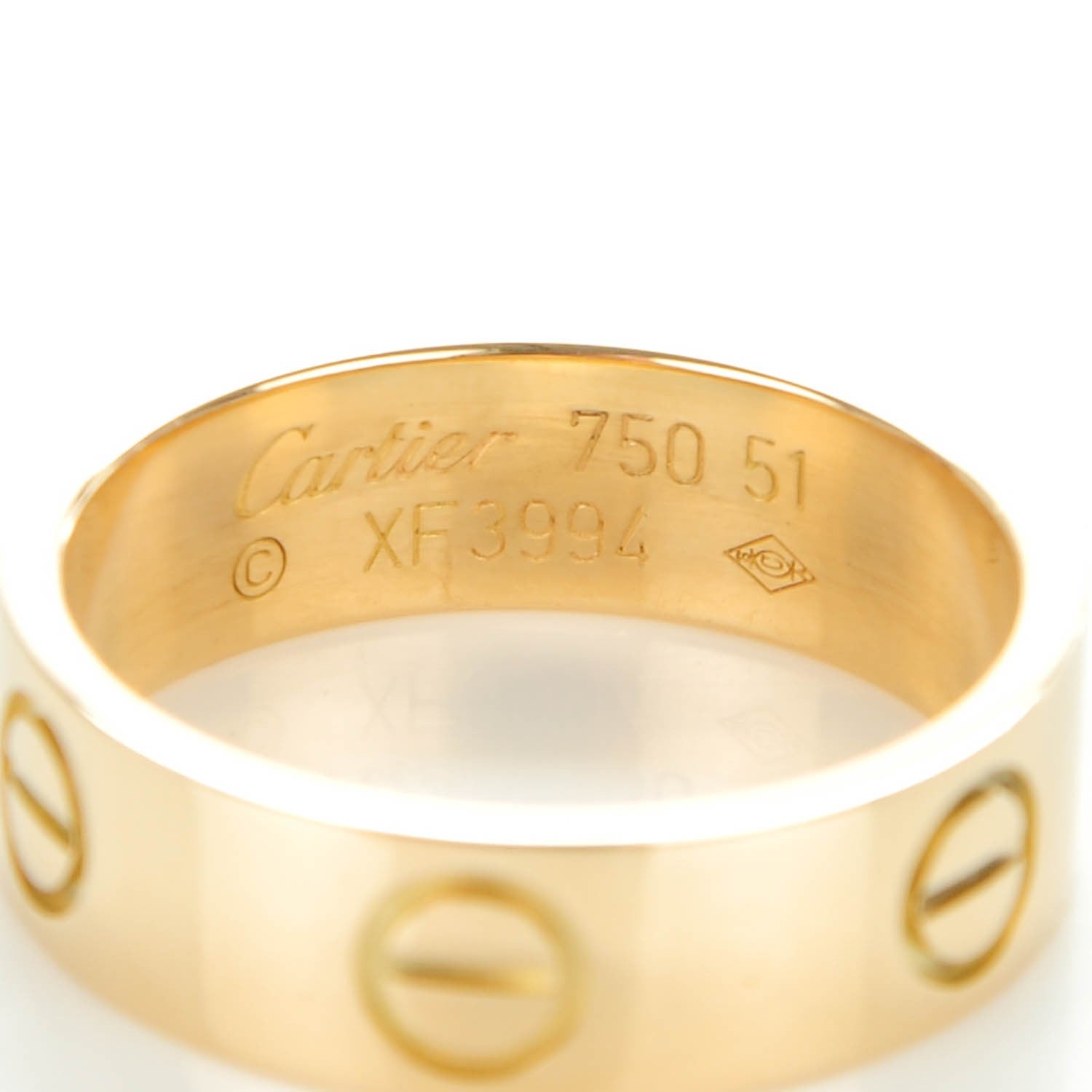 Cartier 18K Yellow Gold 5.5mm LOVE Ring 51 5.75 3 of 4