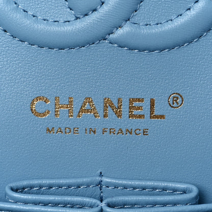 Chanel Caviar Quilted Small Double Flap Light Blue 6 of 8