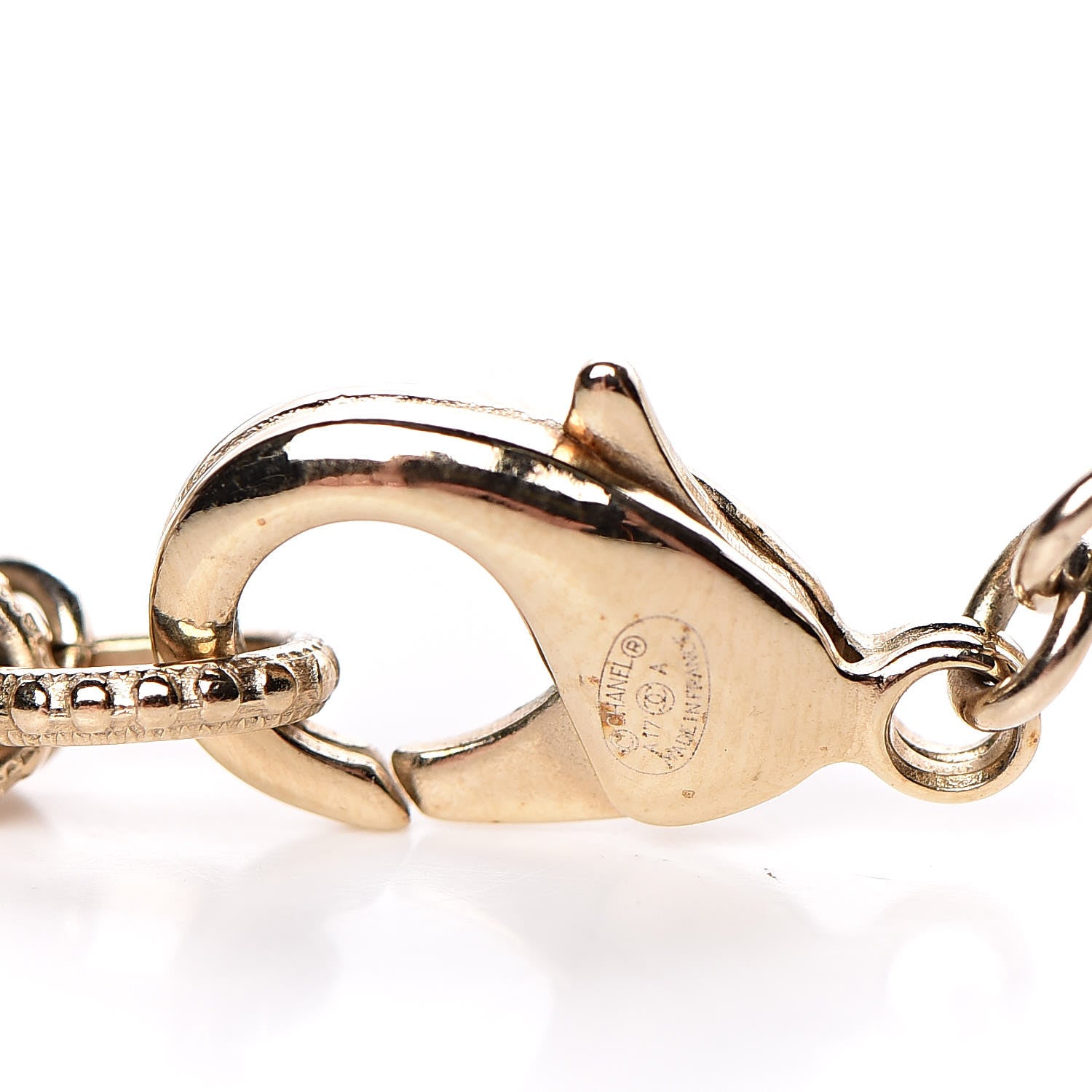 Chanel Pearl CC Short Necklace Gold 5 of 6