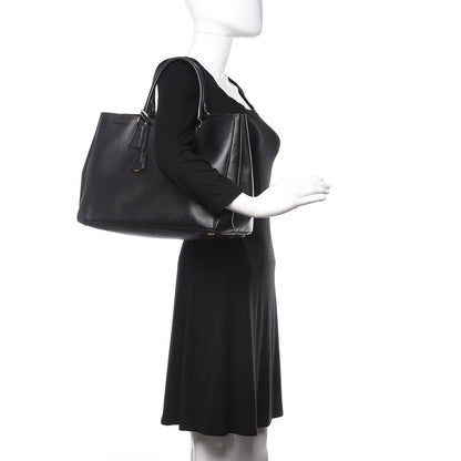 Prada Saffiano Lux Large Tote Black 2 of 11