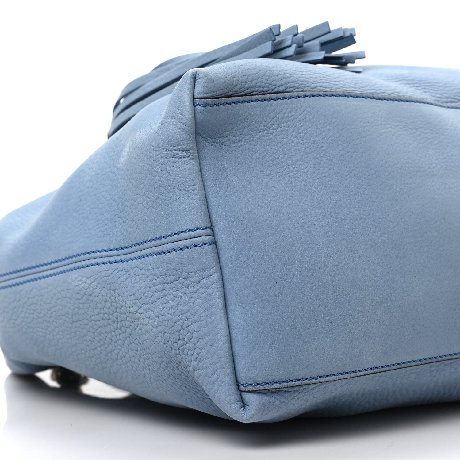 Gucci Vitello Range Medium Soho Chain Shoulder Bag Mineral Blue 8 of 9