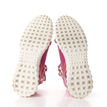 Valentino Garavani Body Tech Knit Free Rockstud Sock High Top Sneakers 39 Shadow Pink White 5 of 7