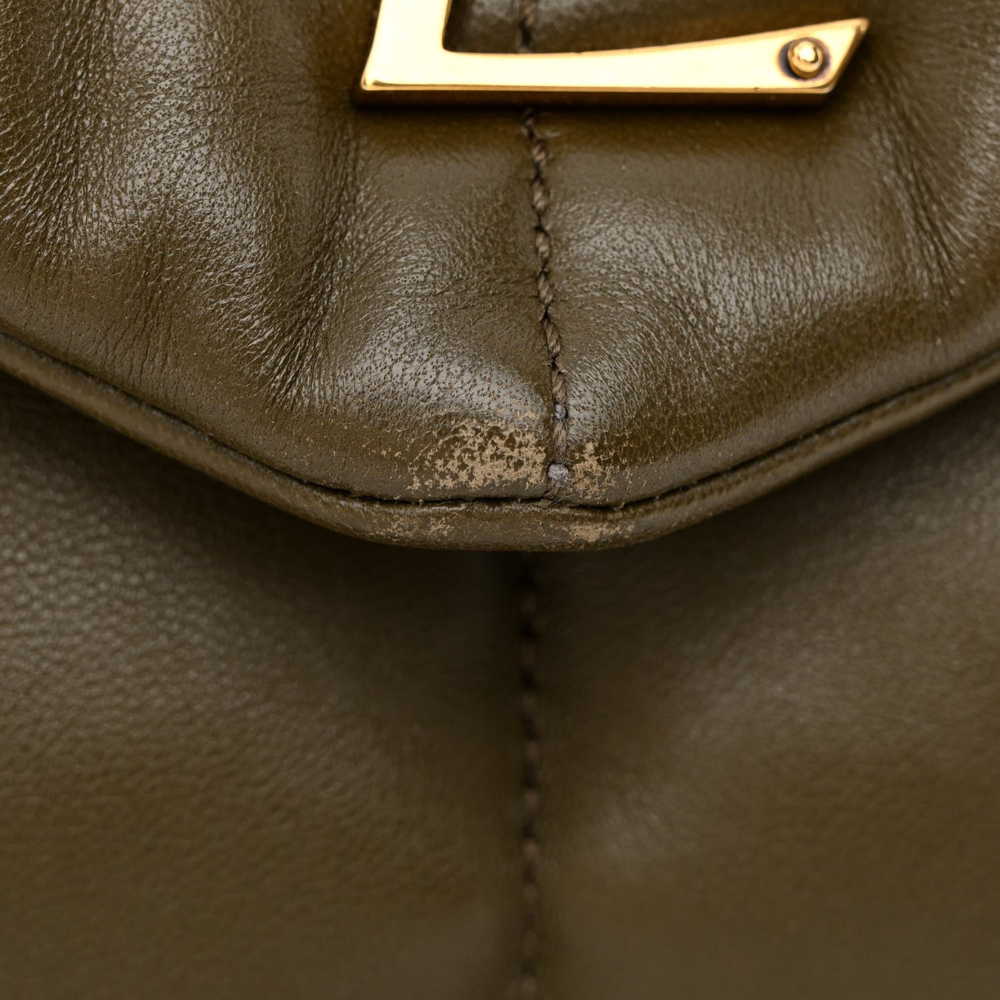 Lambskin Quilted Medium Loulou Puffer Monogram Chain Satchel Seaweed