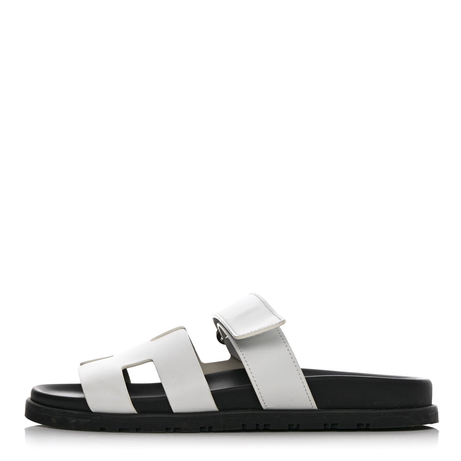 Hermes Calfskin Womens Chypre Sandals 38 White 1 of 14