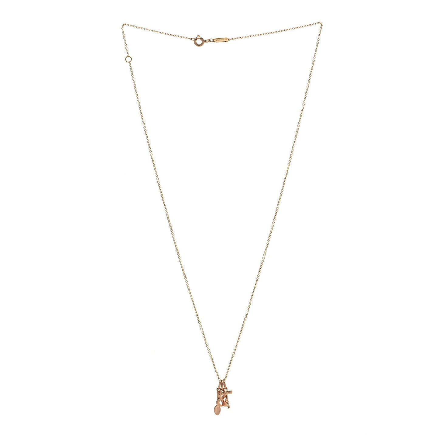 18K Rose Gold Wine and Dine Pendant Necklace
