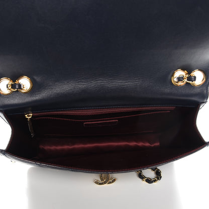 Chanel Lambskin Quilted Large Golden Class Flap Navy 12 of 14